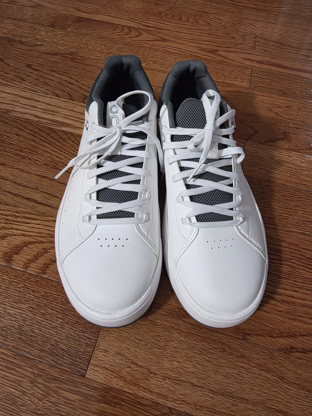 On Running Kids White Sneakers with Gray Accents